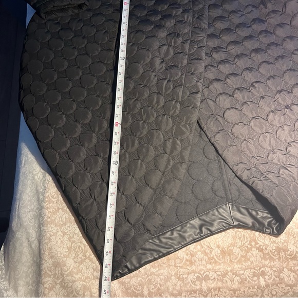 #VDR Via Delle Rose ~ Quilted Black Oversized Open Front Cocoon Coat in OS - Picture 15 of 16